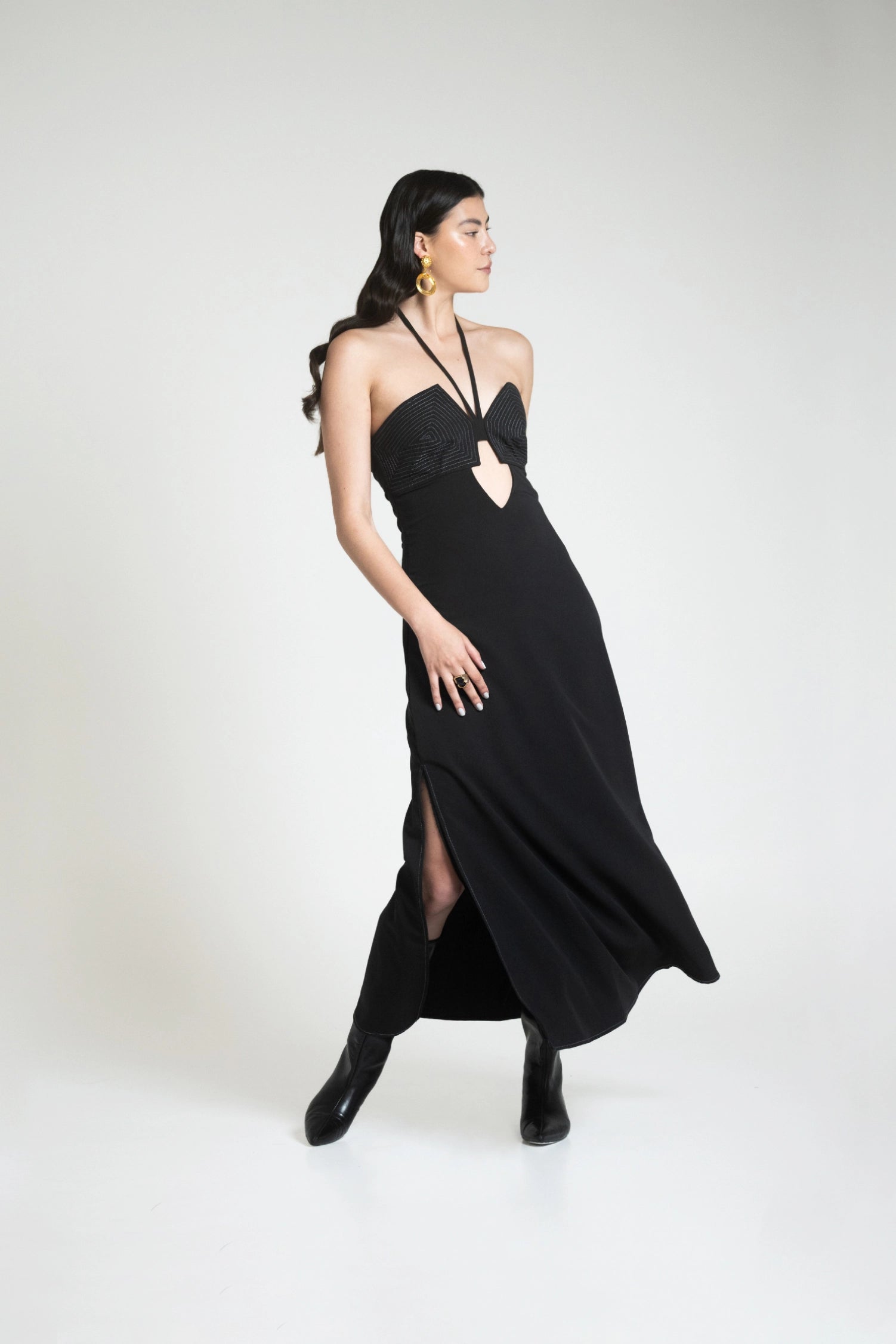 Halter Maxi Dress with Slit HELNICA Montpellier Dress HELENICA .US Halter Maxi Dress with Slit HELNICA Montpellier Dress HELENICA .US